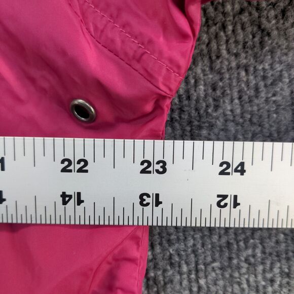 Eddie Bauer Men's Full Zip Hooded Windbreaker Jacket Pink Large Vented - Picture 15 of 15